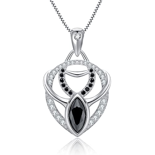 KINGWHYTE Auge des Horus kette für Damen, 928 Sterling Silber Kristall/keltischer Knoten/Marquise Halskette mit Verpackung Geschenk von KINGWHYTE