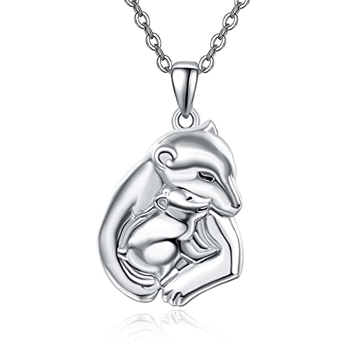 KINGWHYTE Bär Halskette Sterling Silber Mutter Tochter Halskette Muttertag Schmuck Geschenke für Mama Großmutter Tochter KINGWHYTE Bär Halskette Sterling Silber Mutter Tochter Halskette Muttertag Schmuck Geschenke für Mama Großmutter Tochter von KINGWHYTE