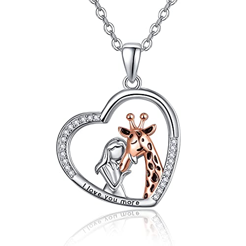 KINGWHYTE Giraffe kette 925 Sterling Silber Mädchen Herz Anhänger Ich liebe dich mehr Giraffe Anhänger Halskette Schmuck Geschenke für Frauen Mädchen KINGWHYTE Giraffe kette 925 Sterling Silber Mädchen Herz Anhänger Ich liebe dich mehr Giraffe Anhänger Halskette Schmuck Geschenke für Frauen Mädchen von KINGWHYTE