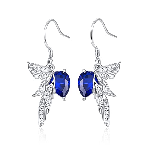 KINGWHYTE Schmetterling Ohrringe für Frauen 925 Sterling Silber Hängend Ohrhänger Schmetterling Tropfen Ohrring Tier Schmuck Geschenk für Damen Mädchen von KINGWHYTE