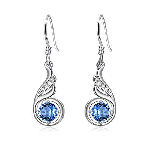 Tropfen Ohrringe Sterling Silber Opal Tropfen Ohrringe Birthstone Jewellery Hypoallergenic Phoenix Geschenk Geburtstagsgeschenke für Frauen … von KINGWHYTE