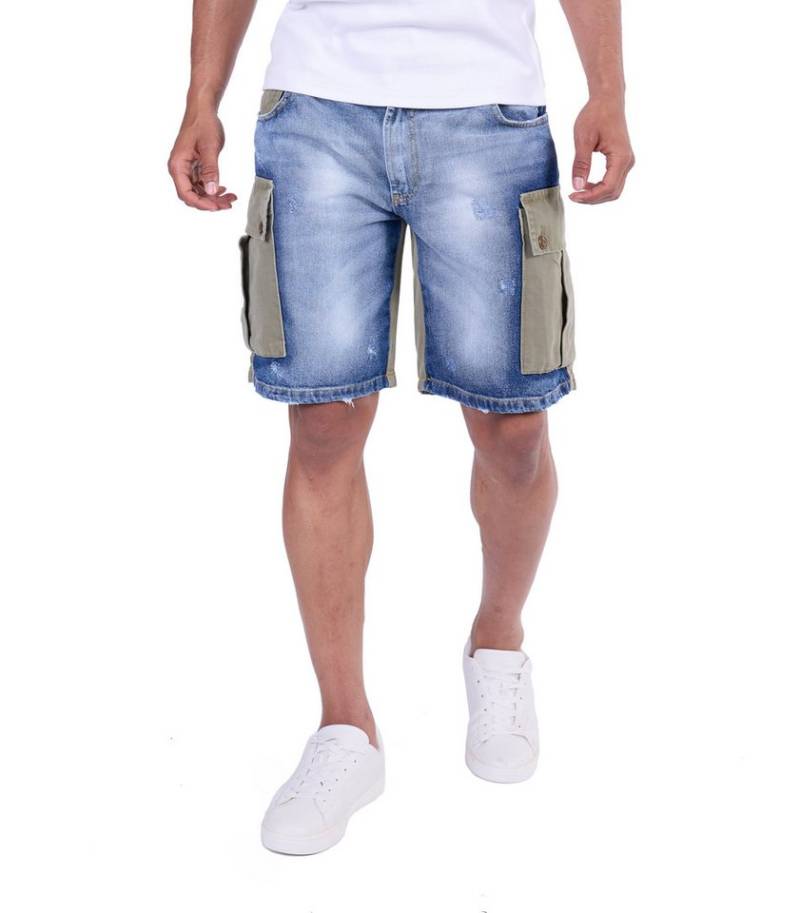 KINGZ Caprihose KINGZ Urban Herren Baggy Jeans Short Blau L von KINGZ