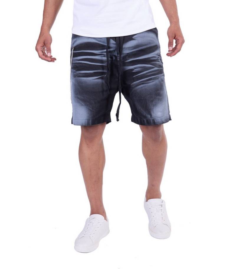 KINGZ Caprihose KINGZ Urban Batik Baggy SHORT Jeans Schwarz XL von KINGZ