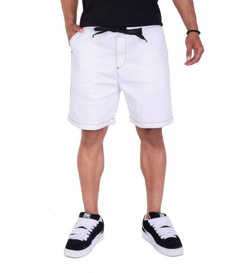 KINGZ Caprihose KINGZ Urban Herren Baggy Jeans Short Weiß 2XL von KINGZ