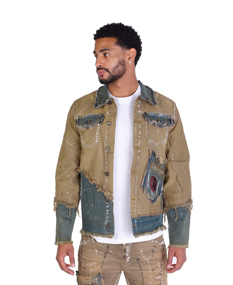 KINGZ Jeansjacke Designer Jeansjacke von KINGZ von KINGZ