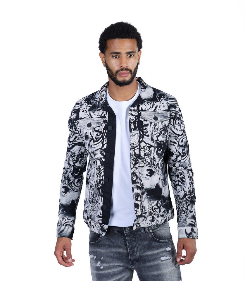 KINGZ Jeansjacke Herren Designer TATTOO Jeansjacke Weiß L KINGZ Jeansjacke Herren Designer TATTOO Jeansjacke Weiß L von KINGZ