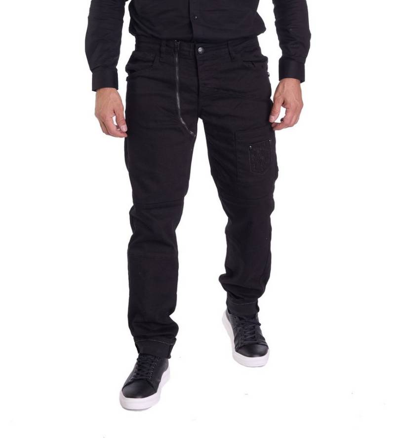 KINGZ Regular-fit-Jeans Ausgefallene Herren Regular Fit Jeans von KINGZ