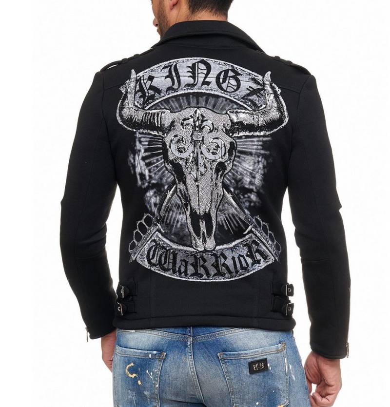 KINGZ Sweatjacke KINGZ Sweatshirtjacke mit Druck von KINGZ