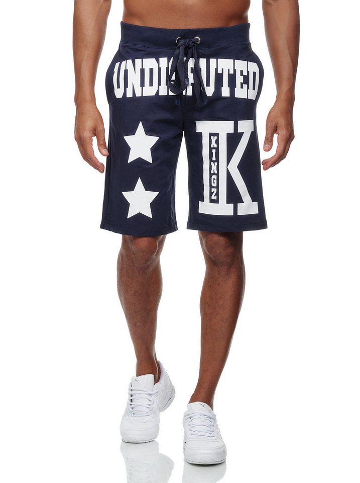 KINGZ Sweatshorts Herren Sweatpant Short Sommer Bermuda Navy L KINGZ Sweatshorts Herren Sweatpant Short Sommer Bermuda Navy L von KINGZ