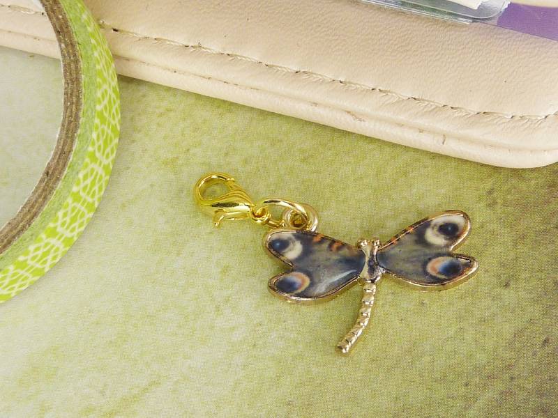 Libelle Charm Gold - Planer Zubehör Kleiner Anhänger Für Handtasche Oder Federmäppchen Maschen Markierer Libelle Charm Gold - Planer Zubehör Kleiner Anhänger Für Handtasche Oder Federmäppchen Maschen Markierer von KINGkerlitz