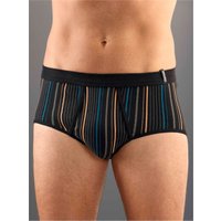 Witt Weiden Herren Slip schwarz-gestreift von KINGsCLUB