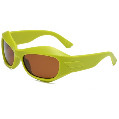KINLYBO Modische Katzenaugen-Sonnenbrille, dicker Rahmen, Sonnenbrille für Damen und Herren, green tea KINLYBO Modische Katzenaugen-Sonnenbrille, dicker Rahmen, Sonnenbrille für Damen und Herren, green tea von KINLYBO