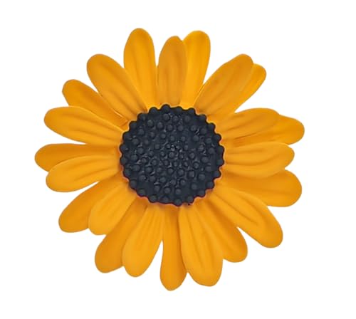 Dekorative Gänseblume Brosche, Gelb mit Schwarzem Zentrum, Blumendesign Dekorative Gänseblume Brosche, Gelb mit Schwarzem Zentrum, Blumendesign von KINMOT