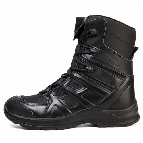 KINROCO Herren Militärstiefel Atmungsaktiv Outdoor Wanderschuhe Taktisch Kampfstiefel Militär Stiefel zum Trekking(Size:44 EU,Color:Schwarz) von KINROCO