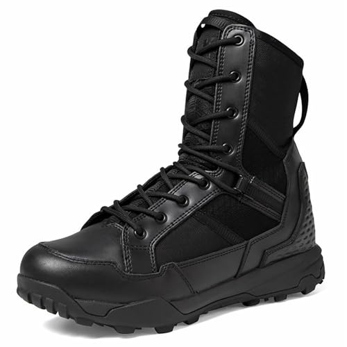 KINROCO Herren Taktisch Stiefel Atmungsaktiv Outdoor Wanderschuhe Kampfstiefel Militär Stiefel(Size:40 EU,Color:Schwarz) von KINROCO