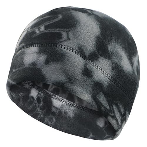 KINROCO Polarfleece Camouflage Mützen Herren Damen Warm und Winddicht Militärische Beanie Fleecemütze(Size:50-54cm/19.7-21.2in,Color:Schwarzer Python) von KINROCO
