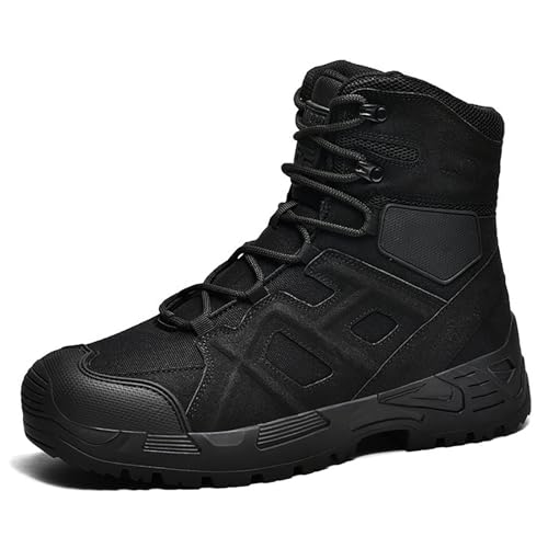 KINROCO Tactical Militärstiefel Herren Einsatzstiefel Springerstiefel Kampfstiefel Schuhe Boots Atmungsaktiv(Size:39 EU,Color:Schwarz) von KINROCO