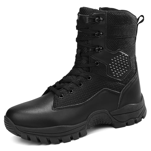 KINROCO Tactical Stiefel Herren Militär Einsatzstiefel Boot Schuhe Militärstiefel für Camping Wandern(Size:39 EU,Color:Schwarz) von KINROCO