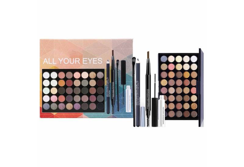 KINSI Augen-Make-Up-Set 40 Farben Lidschattenpalette, Augenpalette, Makeup Lidschattenpalette, Bühnen-Makeup Cosplay Perlglanz-Mattes Mehrfarbiges Augen-Make-up von KINSI