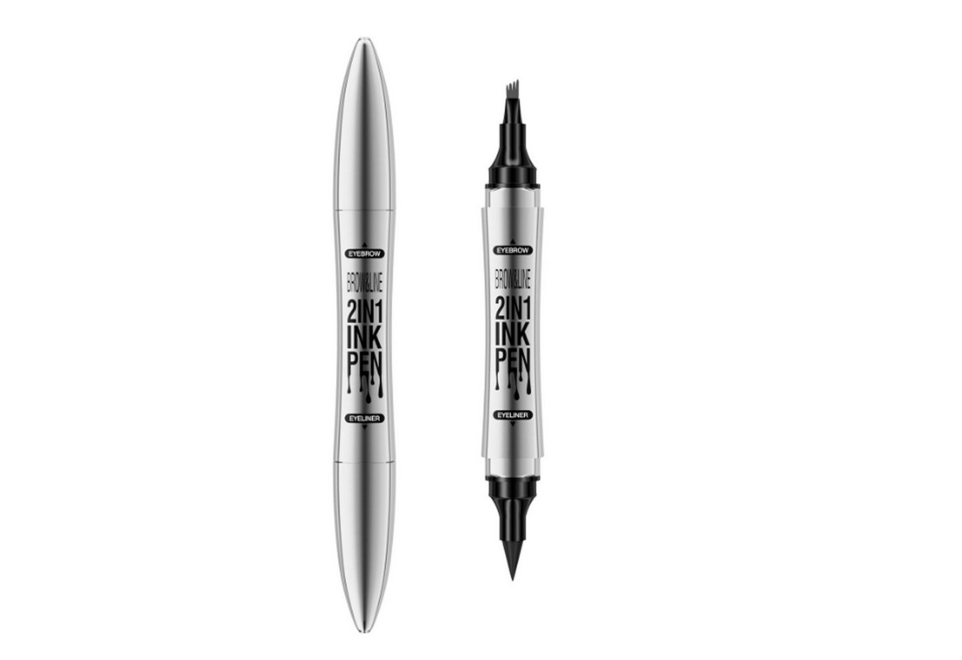 KINSI Augenbrauen-Stift 2-in-1 Doppelender Make-Up Stift: Eyeliner & Augenbrauenstift, Präzises Schminken mit ergonomischer Spitze,wasserfest von KINSI