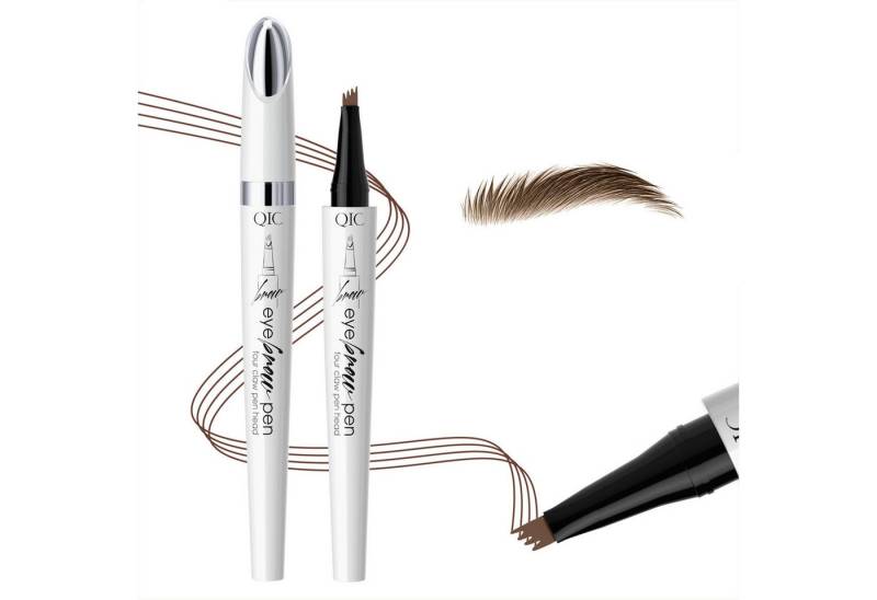 KINSI Augenbrauen-Stift Augenbrauenstift mit 4-in-1 Mikrogabel-Spitze für Natürlich Brauen, Langzeit-Haltbar,Einfache Anwendung für präzise Augenbraue-Imitatio von KINSI