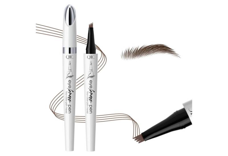 KINSI Augenbrauen-Stift Augenbrauenstift mit 4-in-1 Mikrogabel-Spitze für Natürlich Brauen, Langzeit-Haltbar,Einfache Anwendung für präzise Augenbraue-Imitatio von KINSI