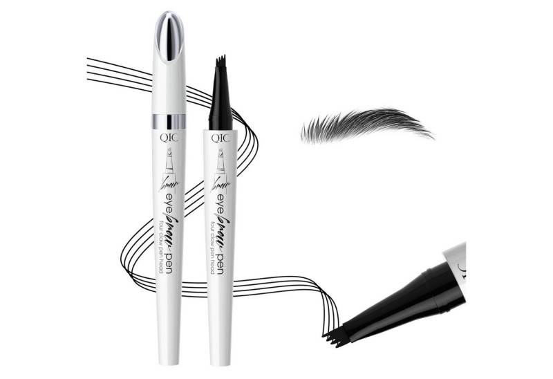 KINSI Augenbrauen-Stift Augenbrauenstift mit 4-in-1 Mikrogabel-Spitze für Natürlich Brauen, Langzeit-Haltbar,Einfache Anwendung für präzise Augenbraue-Imitatio von KINSI