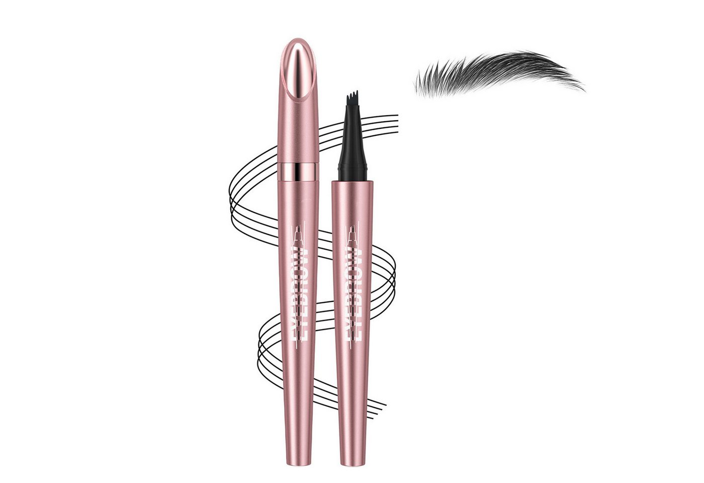 KINSI Augenbrauen-Stift Augenbrauenstift mit Gabelspitze,Microblading Wasserfest Brauenstift, Wischfest,Erzeugt mühelos natürlich aussehende Brauen von KINSI