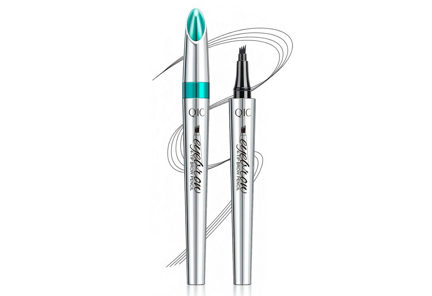 KINSI Augenbrauen-Stift Geteilter Flüssiger Augenbrauenstift,Natürliche Wild-Augenbrauen Optik, Wasserfest & Nicht Verschmierend von KINSI