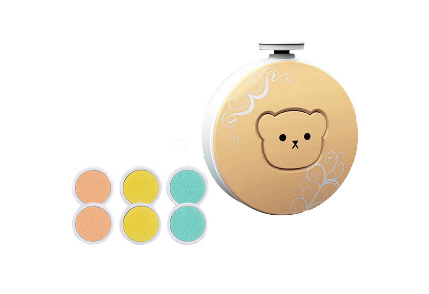 KINSI Baby-Fußnagelknipser Elektrische Baby-Nagelschleifer,Nagelpflegeset Baby mit 6 Ersatzpads, Mit 6 Schleifköpfen von KINSI