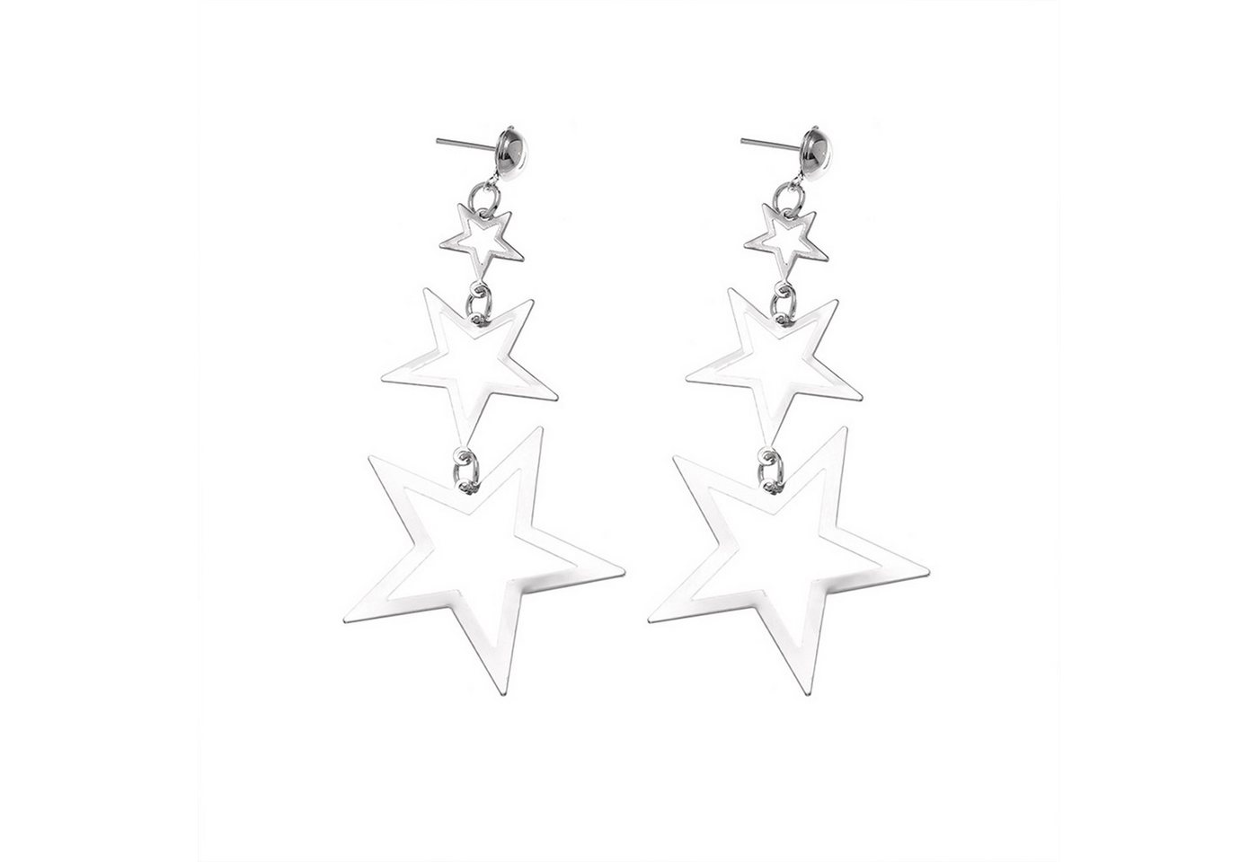 KINSI Einhänger für Ohrschmuck Schlichter Stern Ohrringe mit Hohldesign,Ohrhänger für jeden Tag, Geschenk für Frauen & Mädchen von KINSI