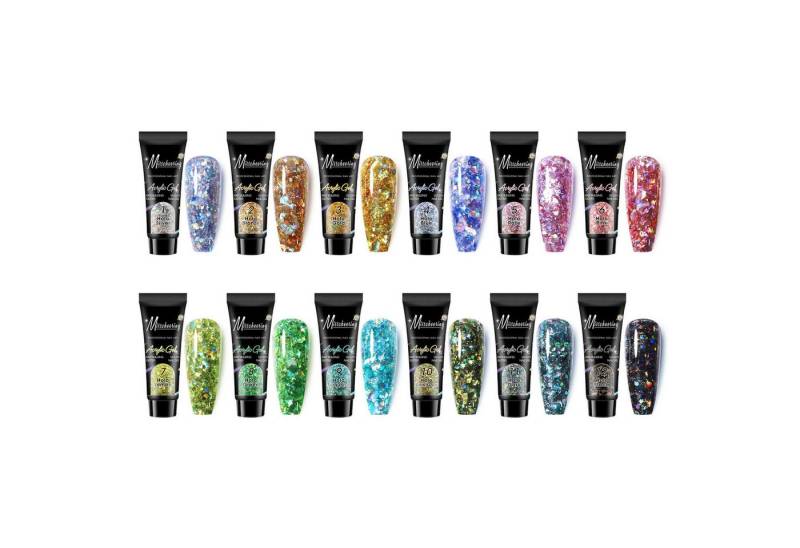 KINSI Gel-Nagellack Polygel Nagel Set 12 Farben - Starter Kit für Nagelverlängerung, Nail Builder Gel für langanhaltende French Gels & Nail Art Design von KINSI