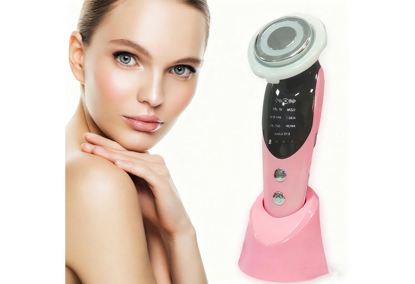 KINSI Kosmetikbehandlungsgerät EMS-Beauty-Gerät,Gesichtsmassagegerät,Kosmetische HF-Instrumente, Reinigt und entgiftet,strafft und strafft die Haut von KINSI