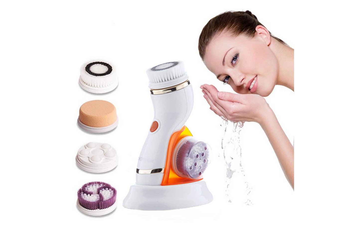 KINSI Kosmetikbehandlungsgerät Elektrischer 4-in-1-Gesichtsbürste für Tiefenreinigung, Mitesser- & Porenreinigung • Hautstraffung & Pflege von KINSI