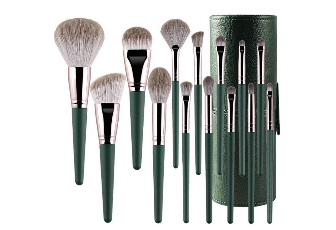 KINSI Kosmetikpinsel-Set 14-teiliges professionelles Makeup-Pinselset mit Pinseltrommel, 15 tlg., Foundation-Pinsel, Gesichts-Pinsel, Lidschatten-Pinsel, Lippen-Pinsel KINSI Kosmetikpinsel-Set 14-teiliges professionelles Makeup-Pinselset mit Pinseltrommel, 15 tlg., Foundation-Pinsel, Gesichts-Pinsel, Lidschatten-Pinsel, Lippen-Pinsel von KINSI