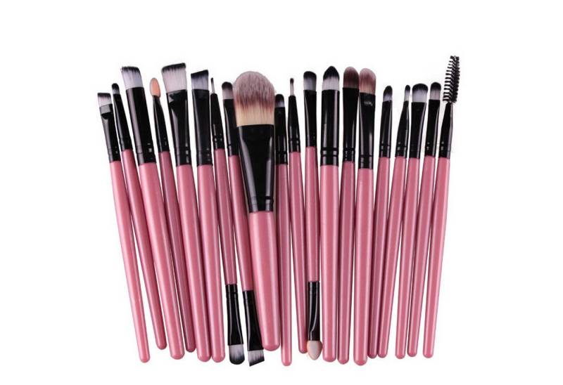 KINSI Kosmetikpinsel-Set 20 Stück Make-up,Pinsel zum professionellen auftragen von Lidschatten, 20 tlg., Foundation Eyeliner Rouge Lippenkosmetik Bürsten für Puder von KINSI