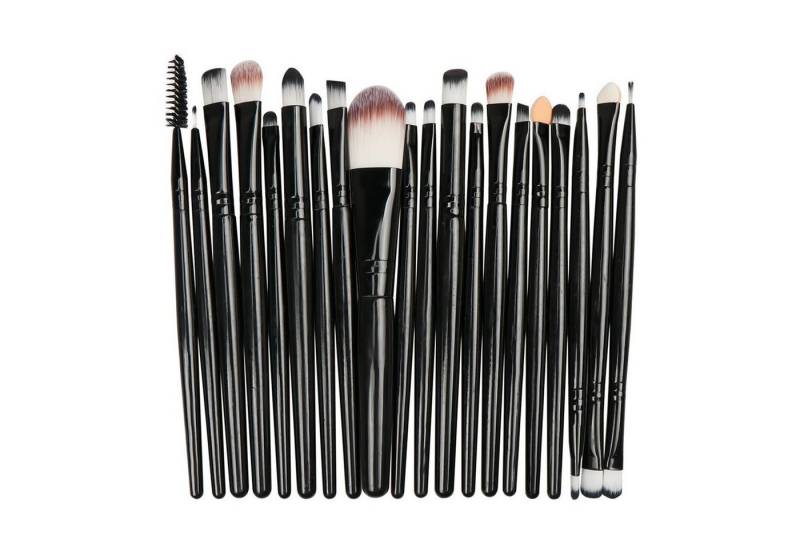 KINSI Kosmetikpinsel-Set 20 Stück Make-up,Pinsel zum professionellen auftragen von Lidschatten, 20 tlg., Foundation Eyeliner Rouge Lippenkosmetik Bürsten für Puder von KINSI