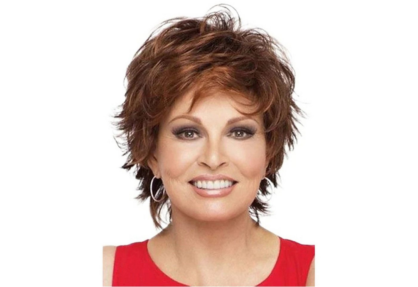 KINSI Kunsthaarperücke Lockige Kurzhaarperücke für Damen mit Ombré-Farbverlauf, Natürlich aus Synthetikfaser - Voluminös & Alltagstauglich von KINSI