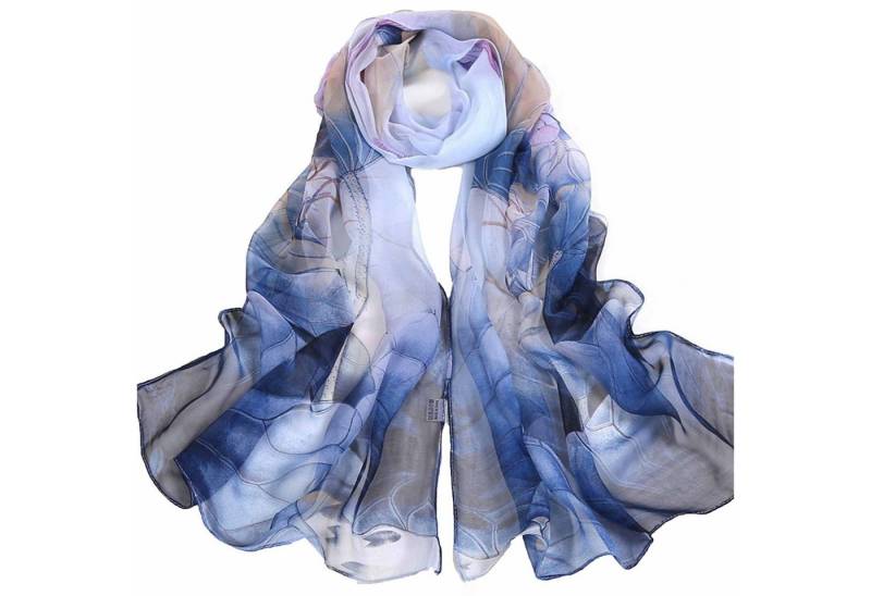 KINSI Modeschal Strandschal 160x50 cm, für Abendkleid, verschiedene Farben, weich, Schal mit Lotosmuster von KINSI