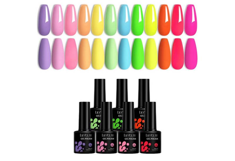 KINSI Nagellack-Set 12er Set Nagellack - Magnet Lack Set in Trendfarben,Langanhaltend, 12-tlg., Ideal für DIY Maniküre zu Hause von KINSI