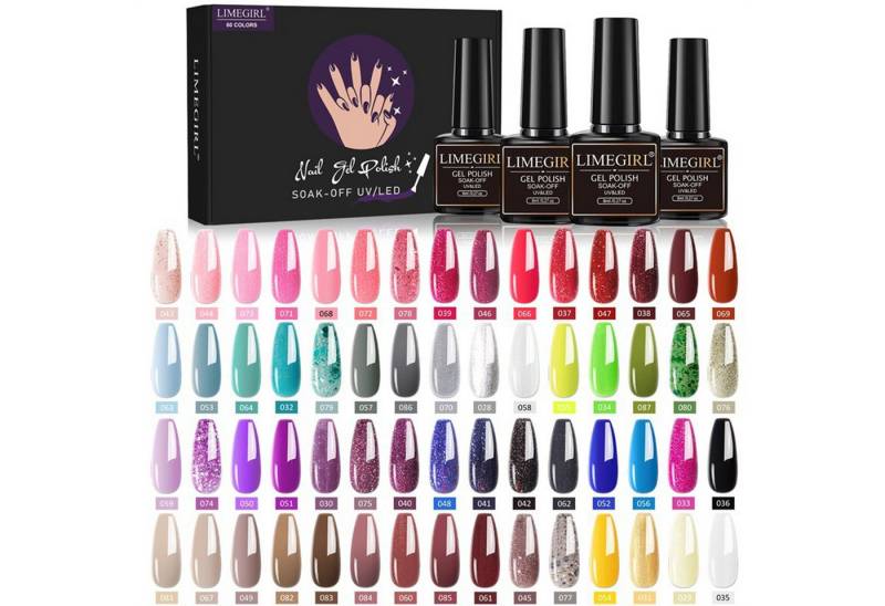 KINSI Nagellack-Set 60 Farben Gel Nagellack Set,Matt & Glänzend,Nagelstudio Set, 60-tlg., Perfekte Geschenk für Frauen von KINSI
