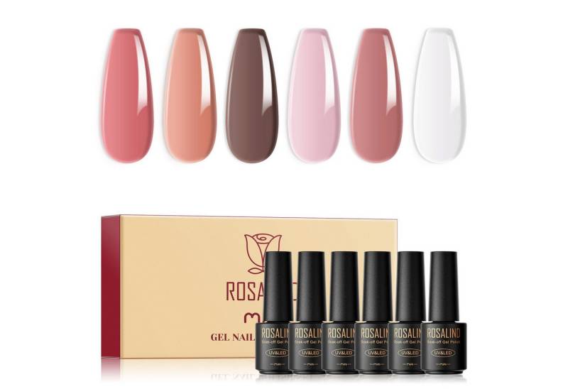 KINSI Nagellack-Set Starter Gel-Nagellack Set mit 6 Farben – Ideal für Anfänger, Perfekte Geschenkidee von KINSI