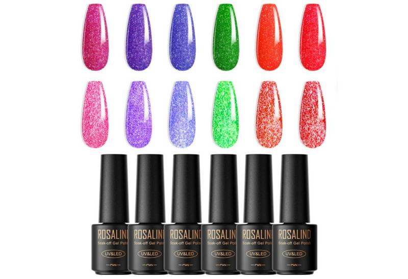 KINSI Nagellack-Set UV-Gel Nagellack Set mit 6 Farben - Professionelles Maniküre-Set, Langanhaltender Glanz von KINSI