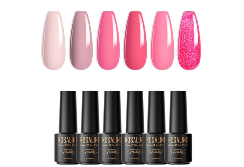 KINSI Nagellack-Set UV-Gel Nagellack Set mit 6 Farben - Professionelles Maniküre-Set, Langanhaltender Glanz von KINSI