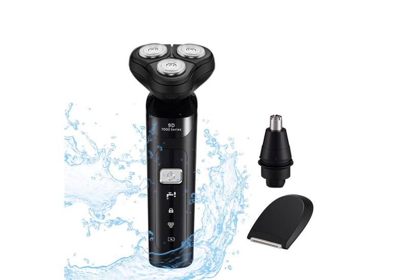 KINSI Rasierhobel Elektrischer Rasierer, 4-in-1-Multifunktions-Rasierer für Männer, kabelgebunden und kabellos, wasserfeste Geschenke für Männer von KINSI