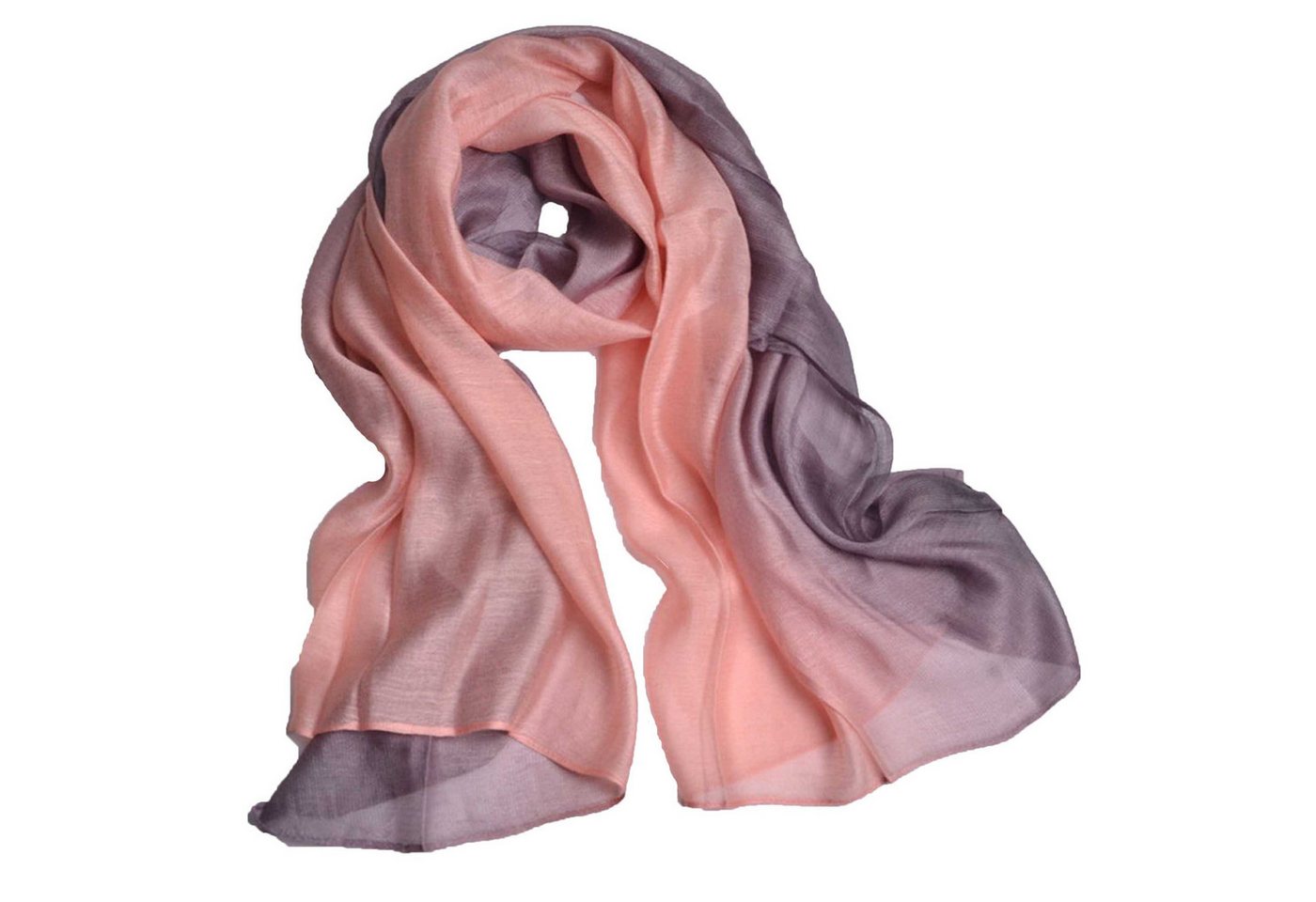 KINSI Seidentuch Monochromer Farbverlauf Damenschal, Modeschal, Premium-Schal, Lang, leicht, Sonnenschutz, antiallergisch von KINSI