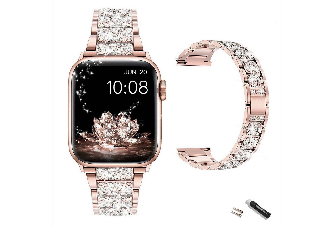 KINSI Smartwatch-Armband Watch Band, Armband, Band für Apple Watch, für iWatch, 38/40/ 41 mm, Kompatibel mit Apple Watch Serie 7, 6, 5, 4, 3, 2, 1 SE KINSI Smartwatch-Armband Watch Band, Armband, Band für Apple Watch, für iWatch, 38/40/ 41 mm, Kompatibel mit Apple Watch Serie 7, 6, 5, 4, 3, 2, 1 SE von KINSI