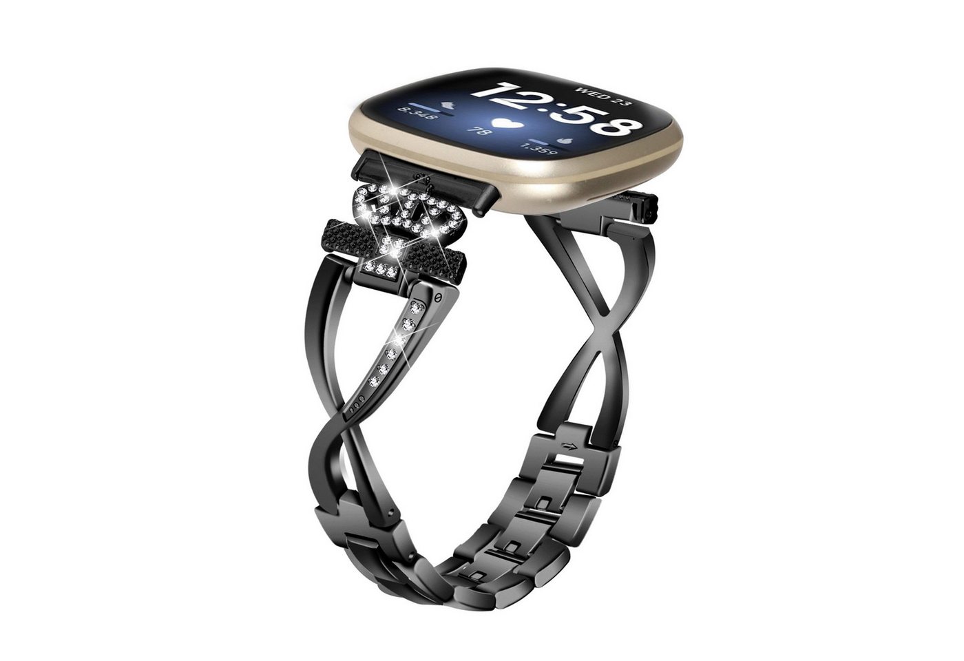 KINSI Smartwatch-Armband Edelstahl Armband für Fitbit Versa 3 & Versa 4 - Metall Armbanduhr, für Damen und Herren - Elegantes Zubehör & Geschenk-Idee von KINSI