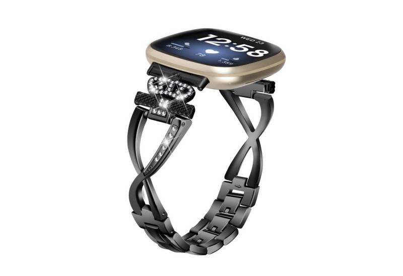 KINSI Smartwatch-Armband Edelstahl Armband für Fitbit Versa 3 & Versa 4 - Metall Armbanduhr, für Damen und Herren - Elegantes Zubehör & Geschenk-Idee von KINSI