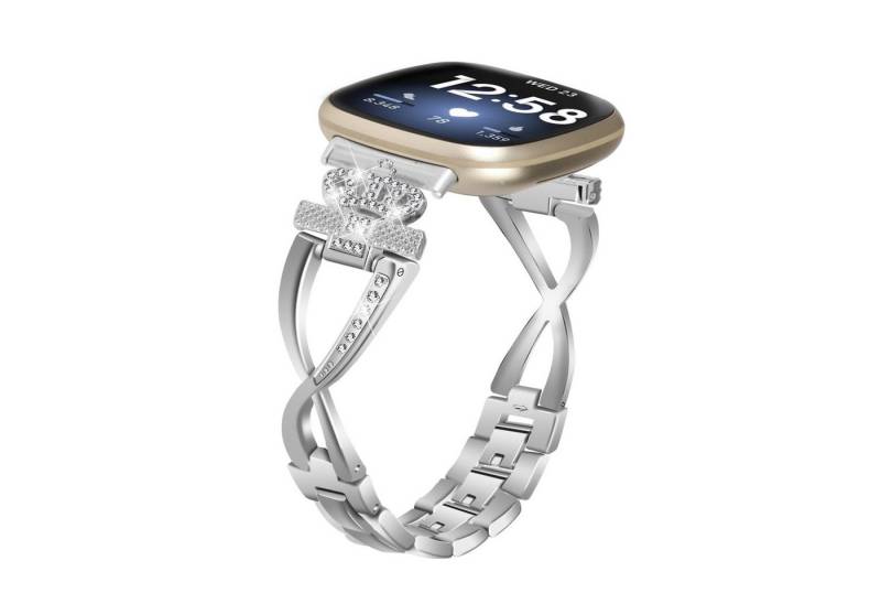 KINSI Smartwatch-Armband Edelstahl Armband für Fitbit Versa 3 & Versa 4 - Metall Armbanduhr, für Damen und Herren - Elegantes Zubehör & Geschenk-Idee von KINSI